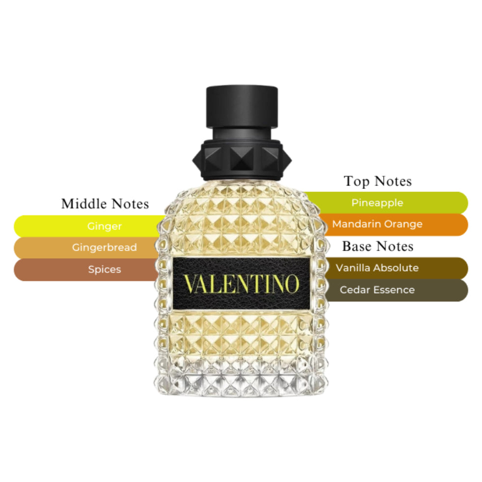 Valentino Uomo Born In Roma Yellow Dream EDP Spray For Men 3.4oz/100ml